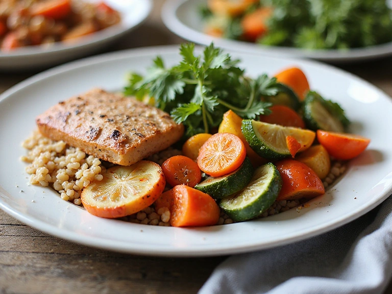 Pasto sano e colorato con ingredienti freschi